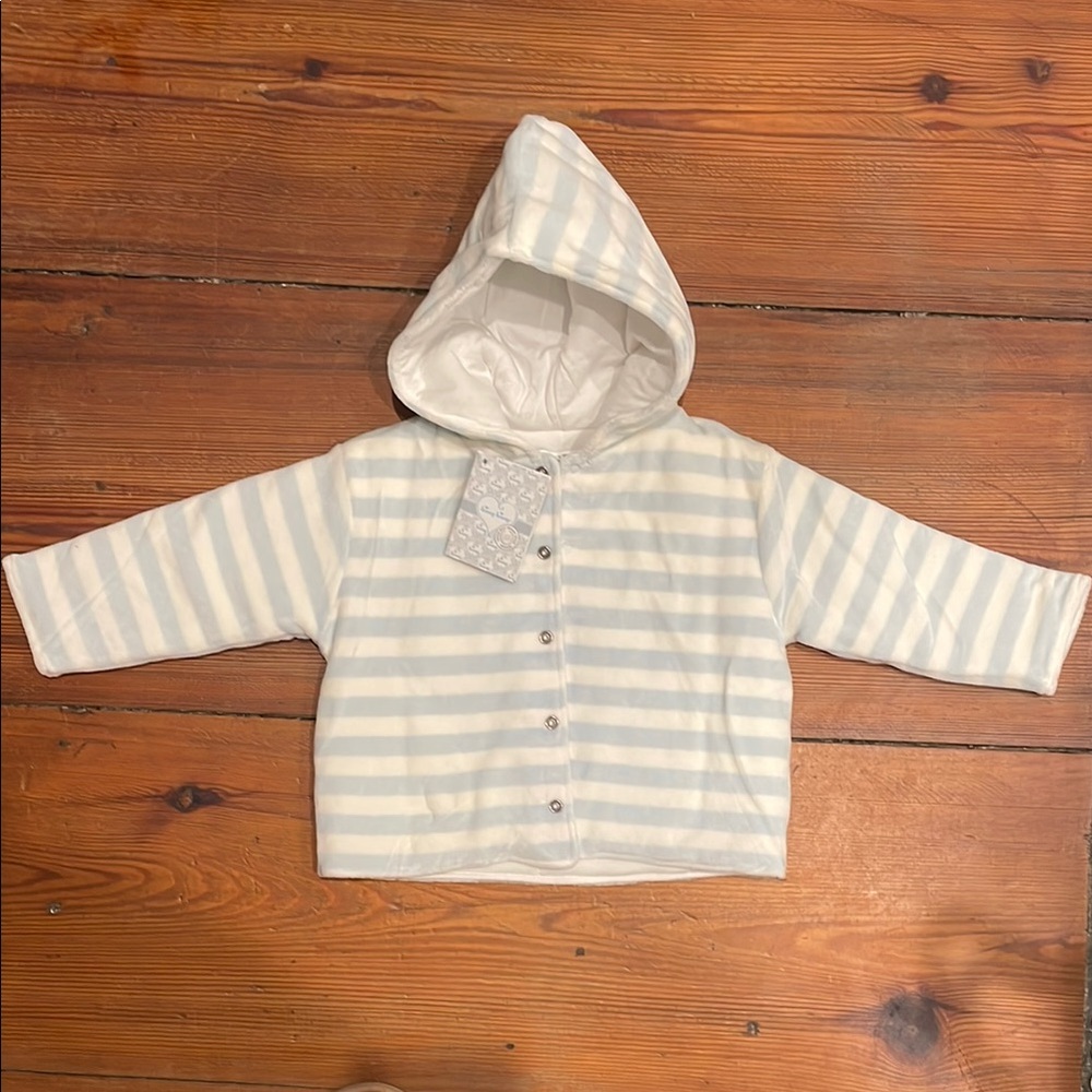 Striped Hooded Baby Jacket